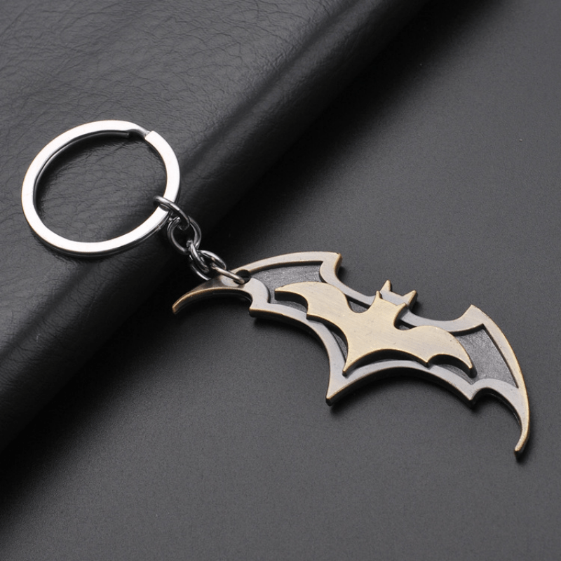 Cute Bat Shape Keychain Cartoon Gift Bag Ornament Metal Key Ring