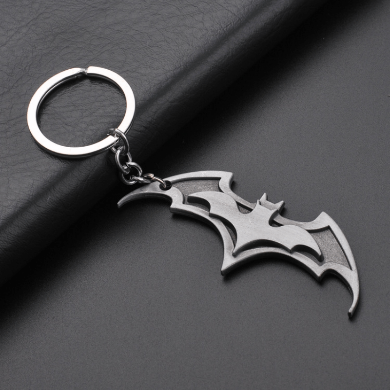 Cute Bat Shape Keychain Cartoon Gift Bag Ornament Metal Key Ring
