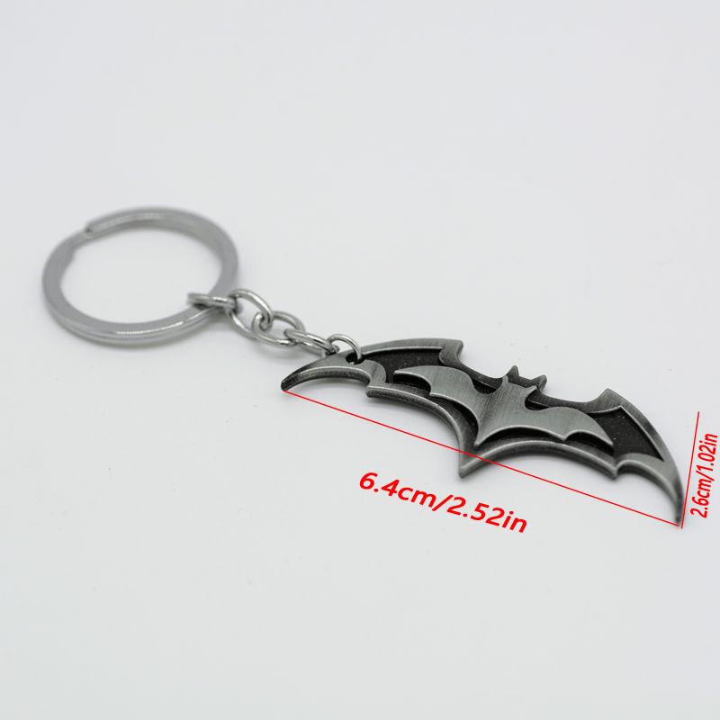 Cute Bat Shape Keychain Cartoon Gift Bag Ornament Metal Key Ring