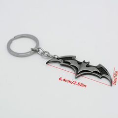 Cute Bat Shape Keychain Cartoon Gift Bag Ornament Metal Key Ring