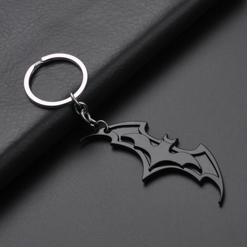 Cute Bat Shape Keychain Cartoon Gift Bag Ornament Metal Key Ring