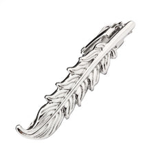 Golden Feather Shape Metal Collar Clip Men's Business Casual Tie Clip