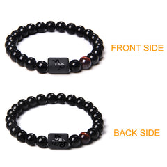 12 Constellation Tiger Eye Stone Stretch Bracelet