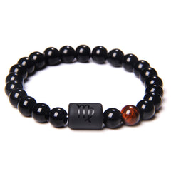 12 Constellation Tiger Eye Stone Stretch Bracelet