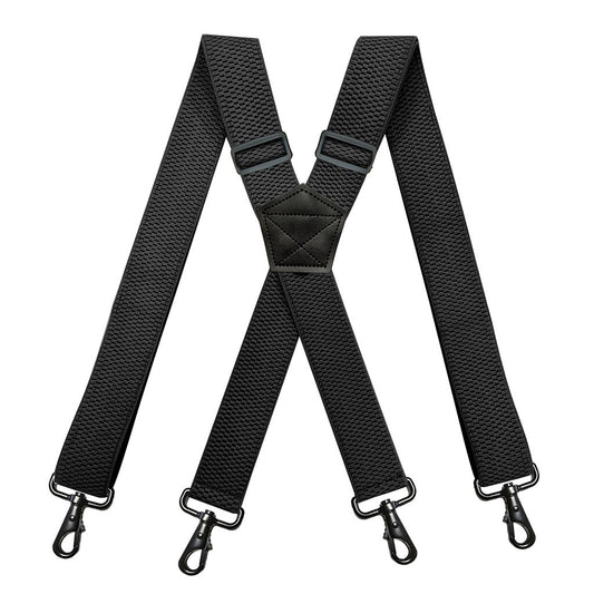 Men's Heavy Duty Suspenders 38" X-back Adjustable Elastic Braces