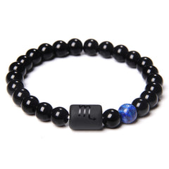 12 Constellation Tiger Eye Stone Stretch Bracelet