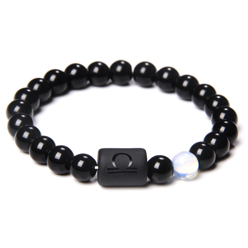 12 Constellation Tiger Eye Stone Stretch Bracelet