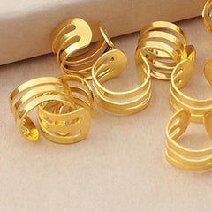 40pcs Hair Beads Dreadlocks Rings Hair Jewelry Braiding Hair Clips Metal Cuffs