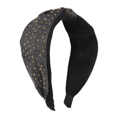 Rhinestone Lace Mesh Headband Satin Knot Hair Accessories