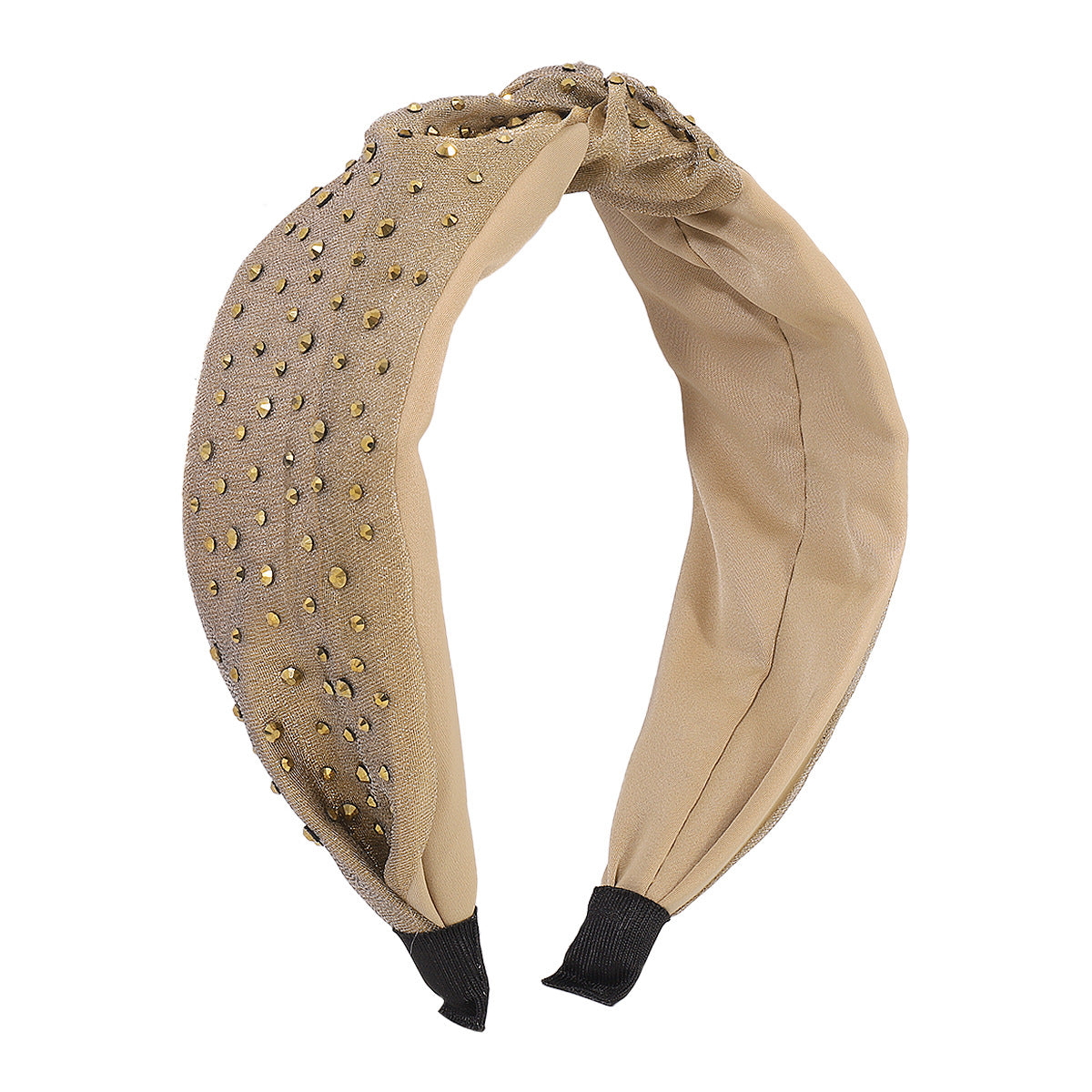 Rhinestone Lace Mesh Headband Satin Knot Hair Accessories