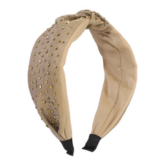 Rhinestone Lace Mesh Headband Satin Knot Hair Accessories