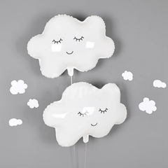 1PCS Cloud Balloon Closed Eye Smile Aluminum Film Cloud Balloon