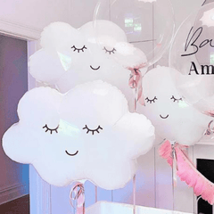 1PCS Cloud Balloon Closed Eye Smile Aluminum Film Cloud Balloon