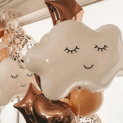 1PCS Cloud Balloon Closed Eye Smile Aluminum Film Cloud Balloon