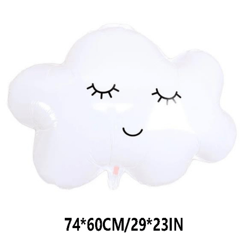 1PCS Cloud Balloon Closed Eye Smile Aluminum Film Cloud Balloon