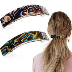 2pcs French Style Curved Hair Clips Barrettes for Women