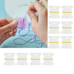 100pcs Floss Bobbins & Organiser Box w/ Stickers for Embroidery