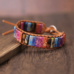 Colorful Stone Braided Bracelet Adjustable Rope Hand Bracelet Energy Healing