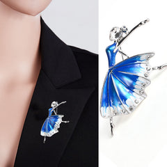 Ballerina Base Brooch Rhinestone Jeweled Corsage Brooch Accessories