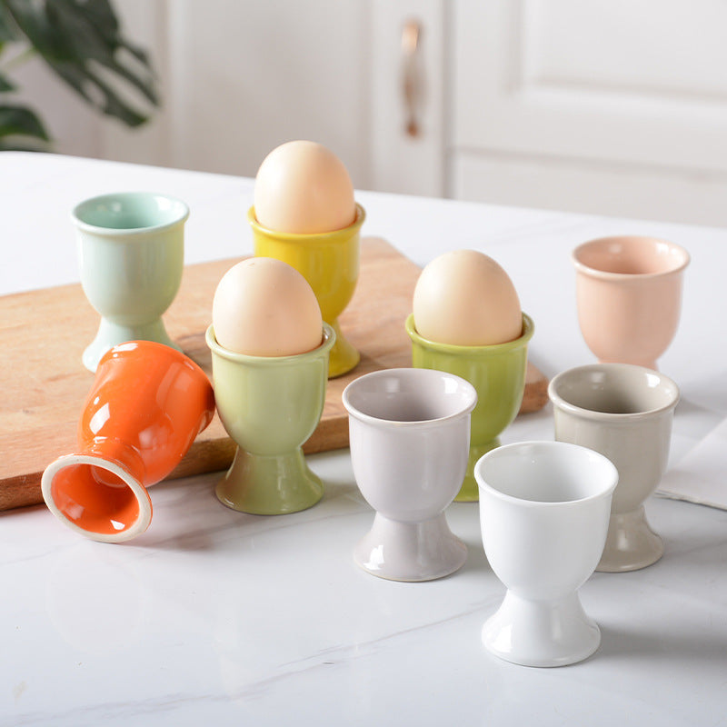 1pc Ceramic Egg Cup Easter Egg Display Stand Porcelain Egg Stand Holders
