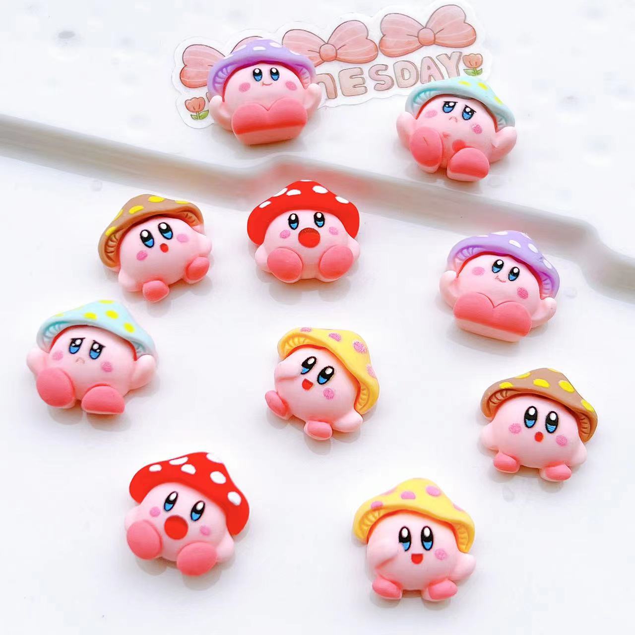 5pcs Mushroom Head Resin Shoe Buckle DIY Accessories