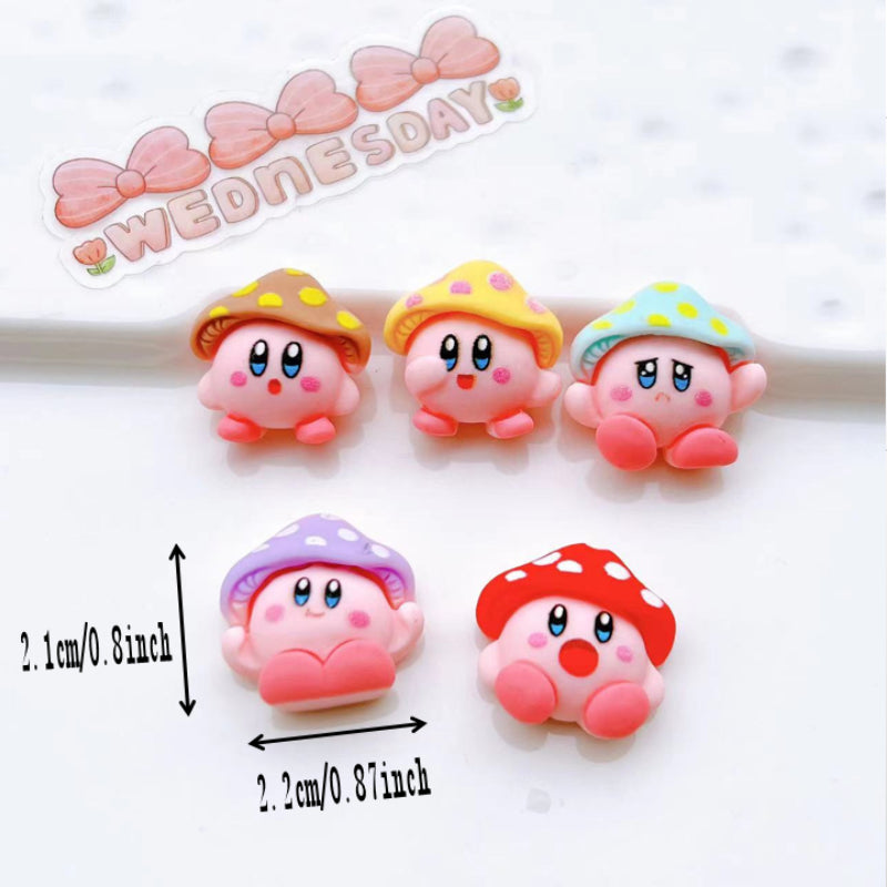 5pcs Mushroom Head Resin Shoe Buckle DIY Accessories