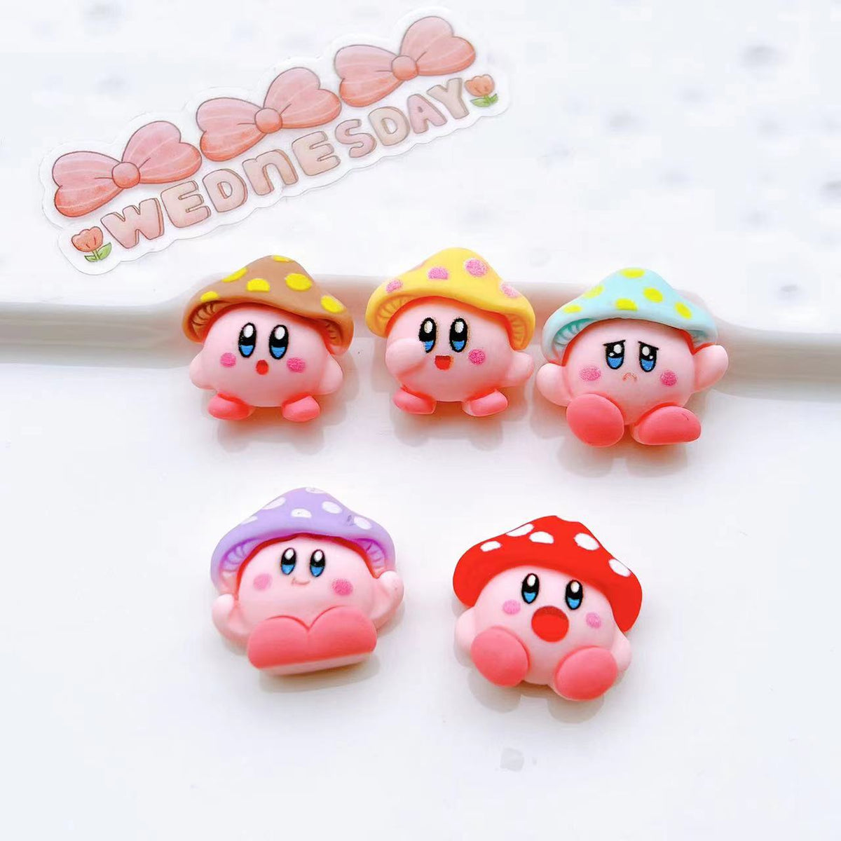5pcs Mushroom Head Resin Shoe Buckle DIY Accessories