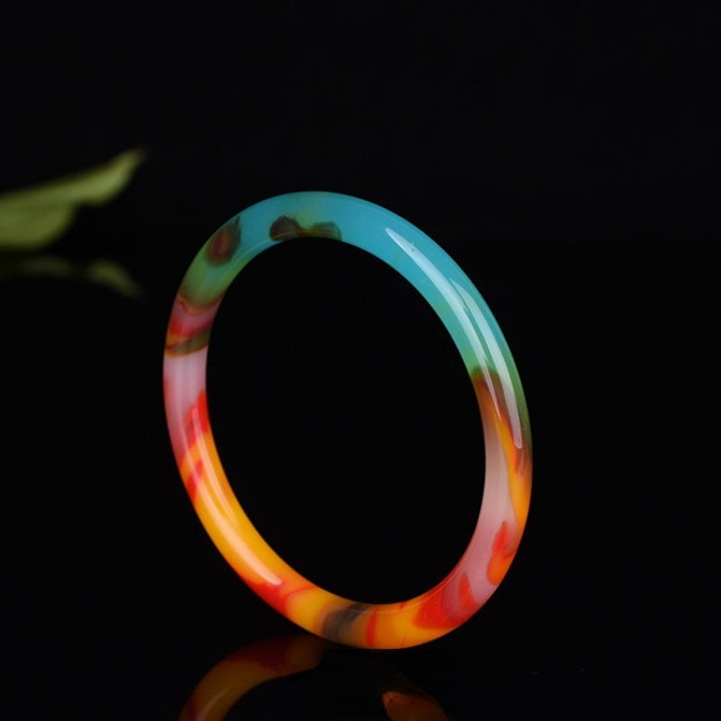 Colorful Jade Bracelet Holiday Birthday Gift for Boyfriend Girlfriend