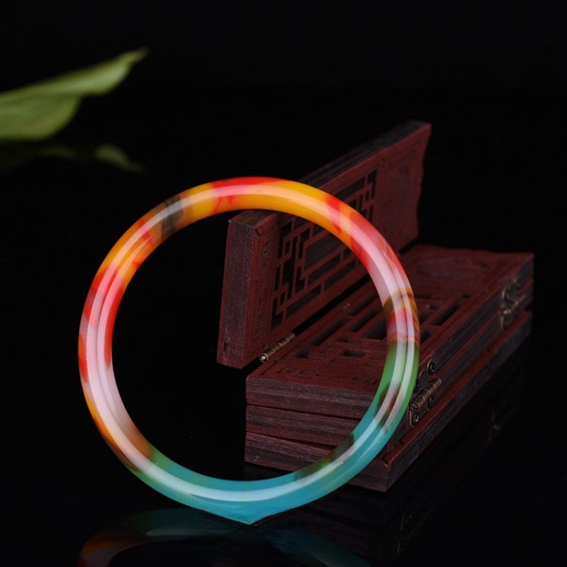 Colorful Jade Bracelet Holiday Birthday Gift for Boyfriend Girlfriend