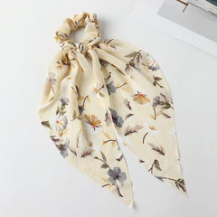 Floral Bowknot Hair Scarf Scrunchies Hair Bands - Hair Elastic