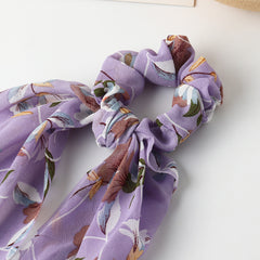 Floral Bowknot Hair Scarf Scrunchies Hair Bands - Hair Elastic