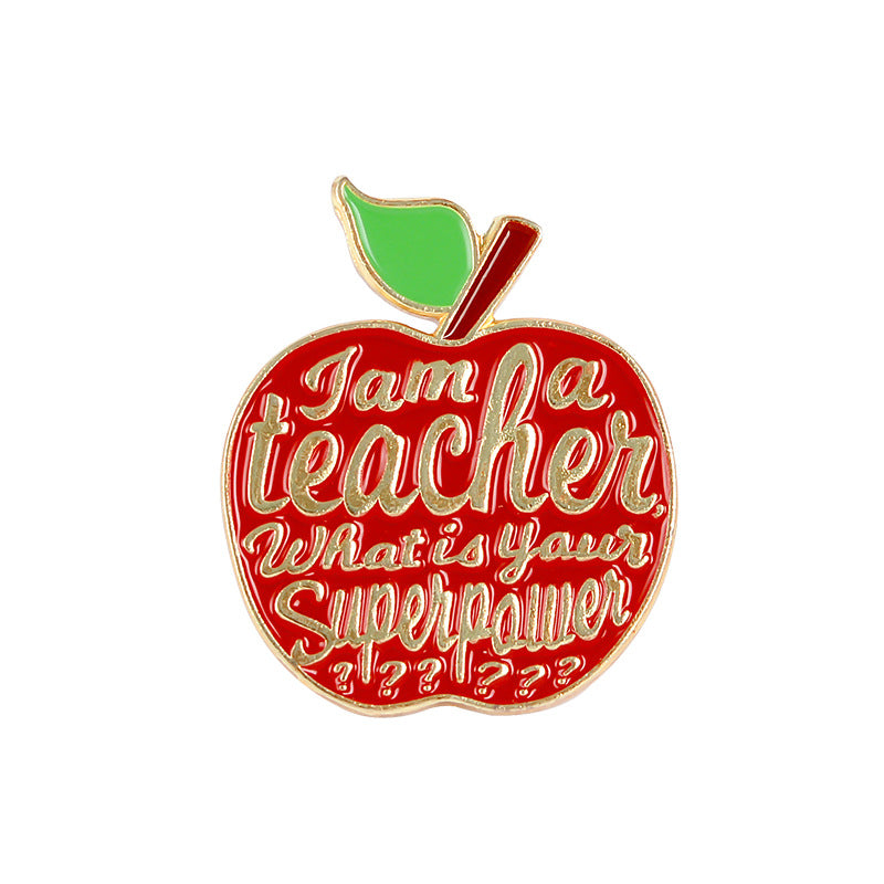 Creative Personality Teacher Gift Alloy Brooch