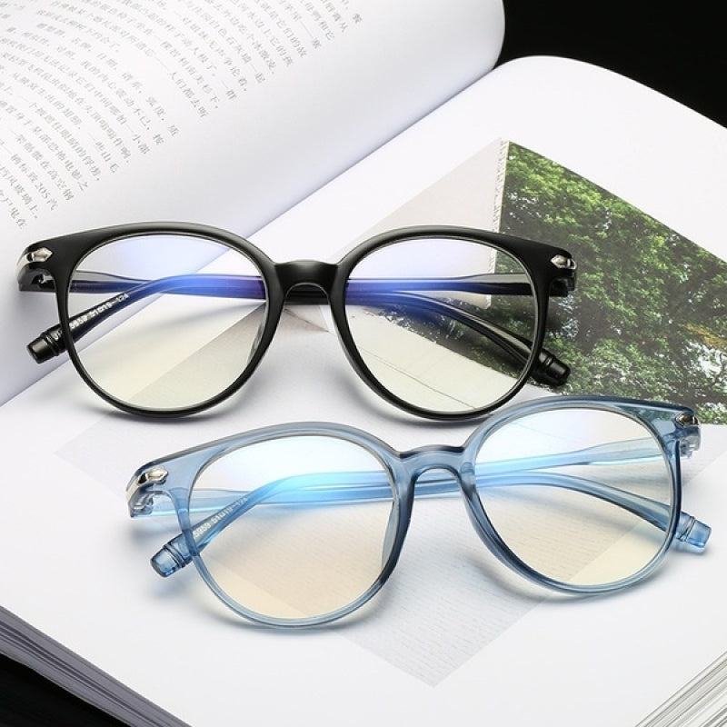 Classic Transparent Oval Proof Computer Glasses with Glasses Bag