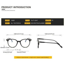 Classic Transparent Oval Proof Computer Glasses with Glasses Bag