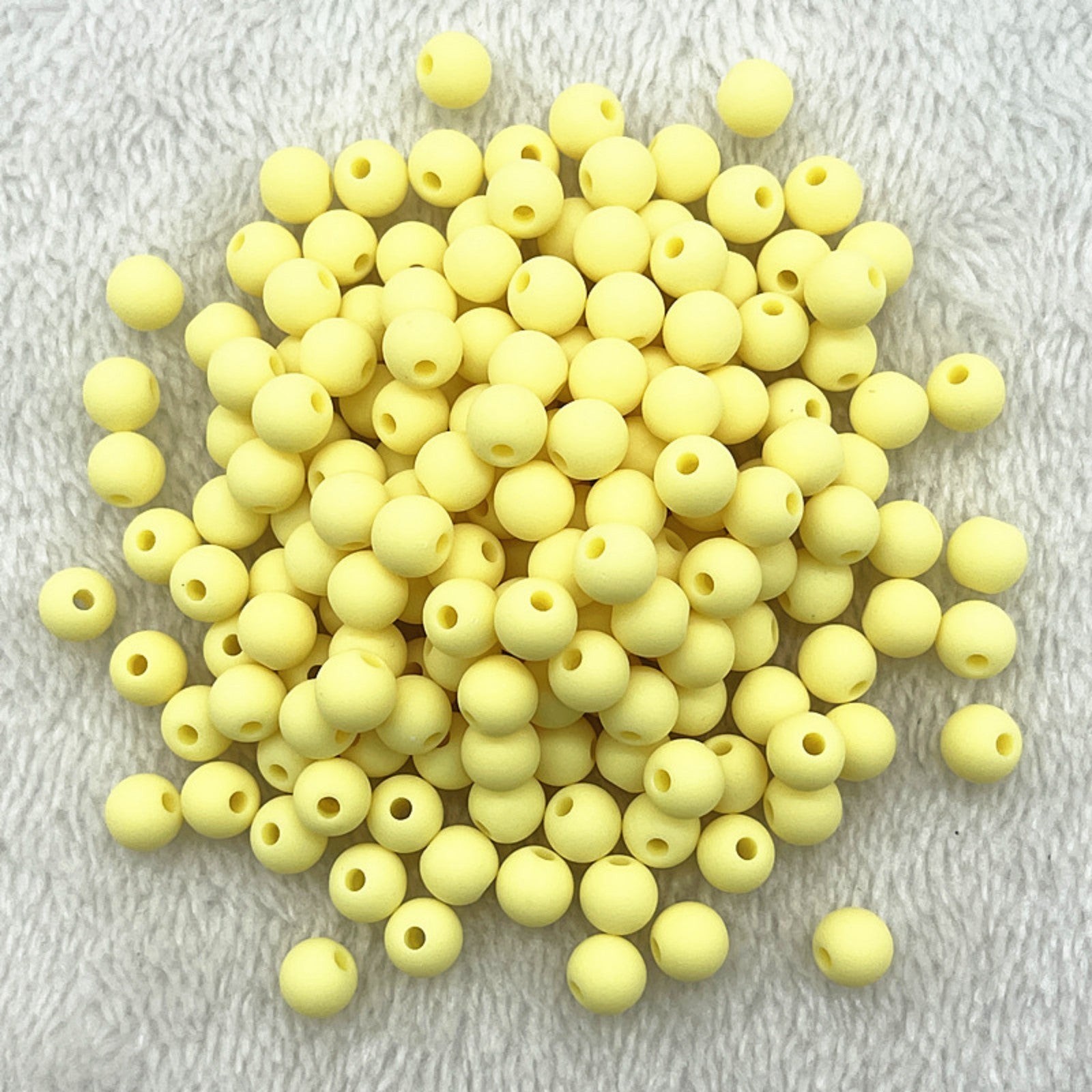8mm 10mm Round Acrylic Matte Beads - Jewelry Making DIY Bracelet Spacer Beads