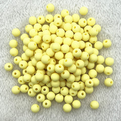 8mm 10mm Round Acrylic Matte Beads - Jewelry Making DIY Bracelet Spacer Beads
