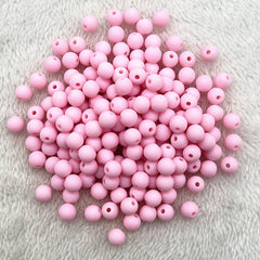 8mm 10mm Round Acrylic Matte Beads - Jewelry Making DIY Bracelet Spacer Beads