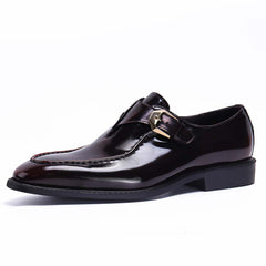 FARVARWO Men's Leather Monk Strap Dress Shoes