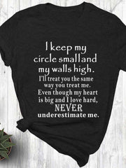 Letter Print Round Neck T shirts Stretchy Loose Short Sleeve Graphic Tee
