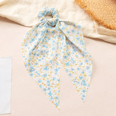 Daisy Flower Hair Scarf Scrunchy Ponytail Holder