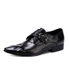Crocodile Print Leather Oxford Dress Shoes Men's Footwear