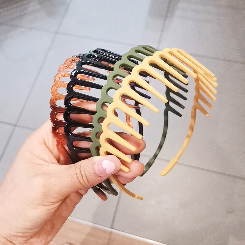 Wave Shape Plastic Hair Comb Headband Elastic Headbands Hair Accessories