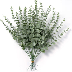 12pcs Realistic Artificial Eucalyptus Leaves for Home Office Weddings