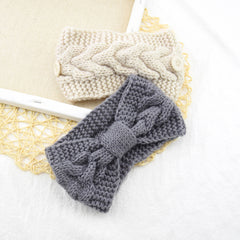 Winter Warm Headband With Button For Women Girls
