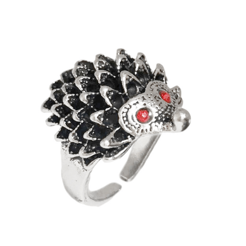 Punk Retro Frog Cat Ring Vintage Ancient Kitty Resizable Ring