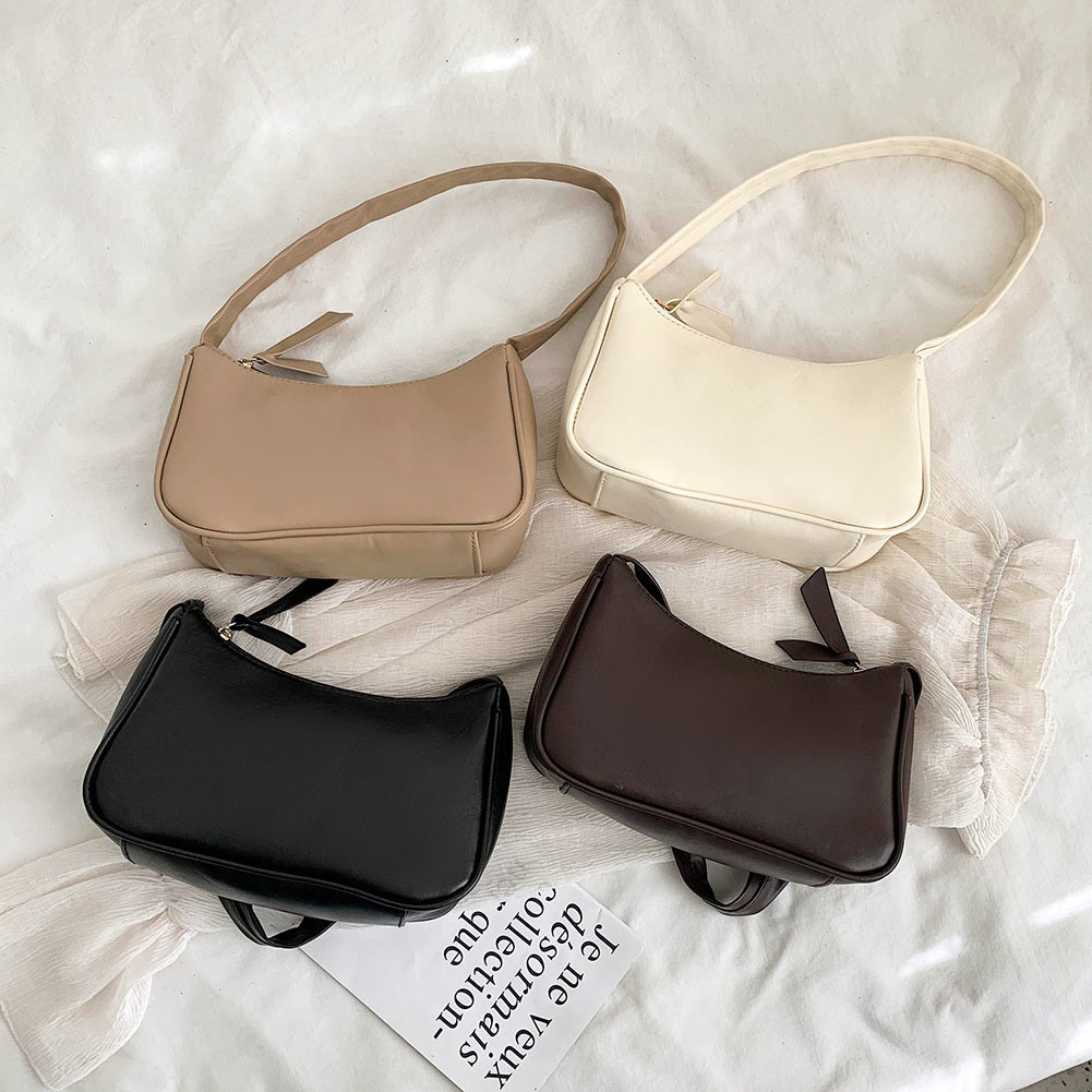 Minimalist Faux Leather Baguette Bag for Party