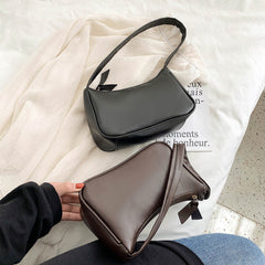 Minimalist Faux Leather Baguette Bag for Party