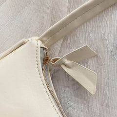 Minimalist Faux Leather Baguette Bag for Party
