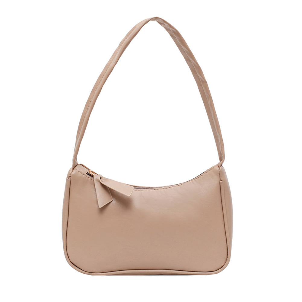 Minimalist Faux Leather Baguette Bag for Party