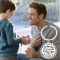 Dad Keychain From Daughter Son Unique Gift For Men On Birthday